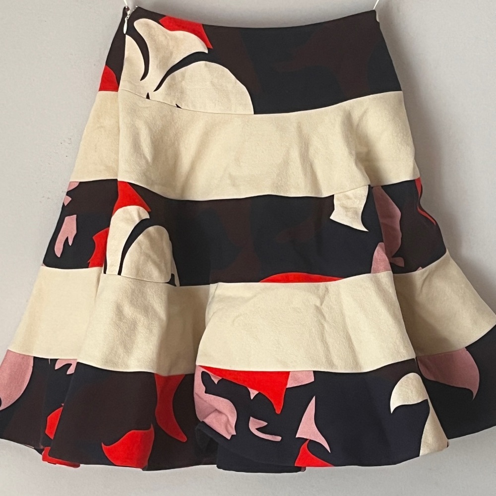 Delpozo Multi-color Flared Mini Skit